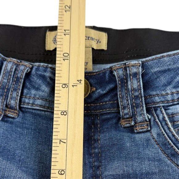 Democracy Jeans Women’s Size 10 “Ab” Technology Distressed Mid Rise Stretch - Picture 9 of 11